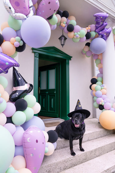 Folieballon spook paars roze halloween deco