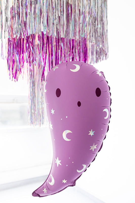 Folieballon spook paars roze halloween deco