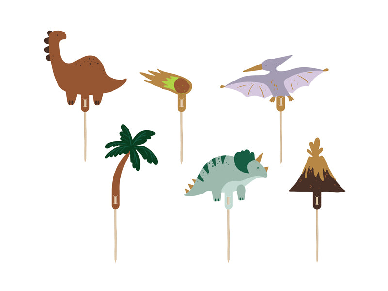 Dino taarttopers feest deco taart verjaardag dinosaurus