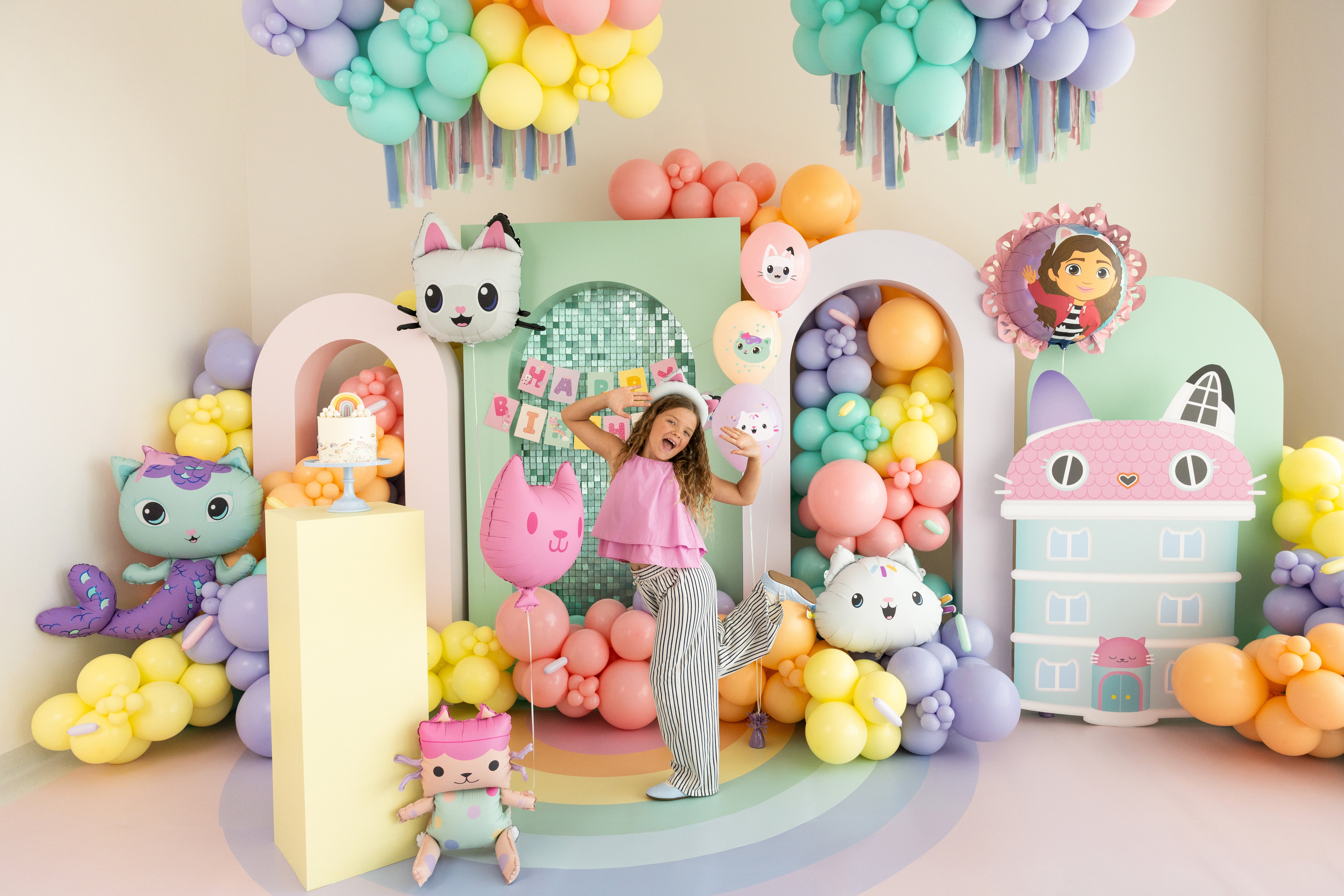 Mercat gabby's dollhouse poppenhuis feest deco decoratie verjaardag ballon folieballon