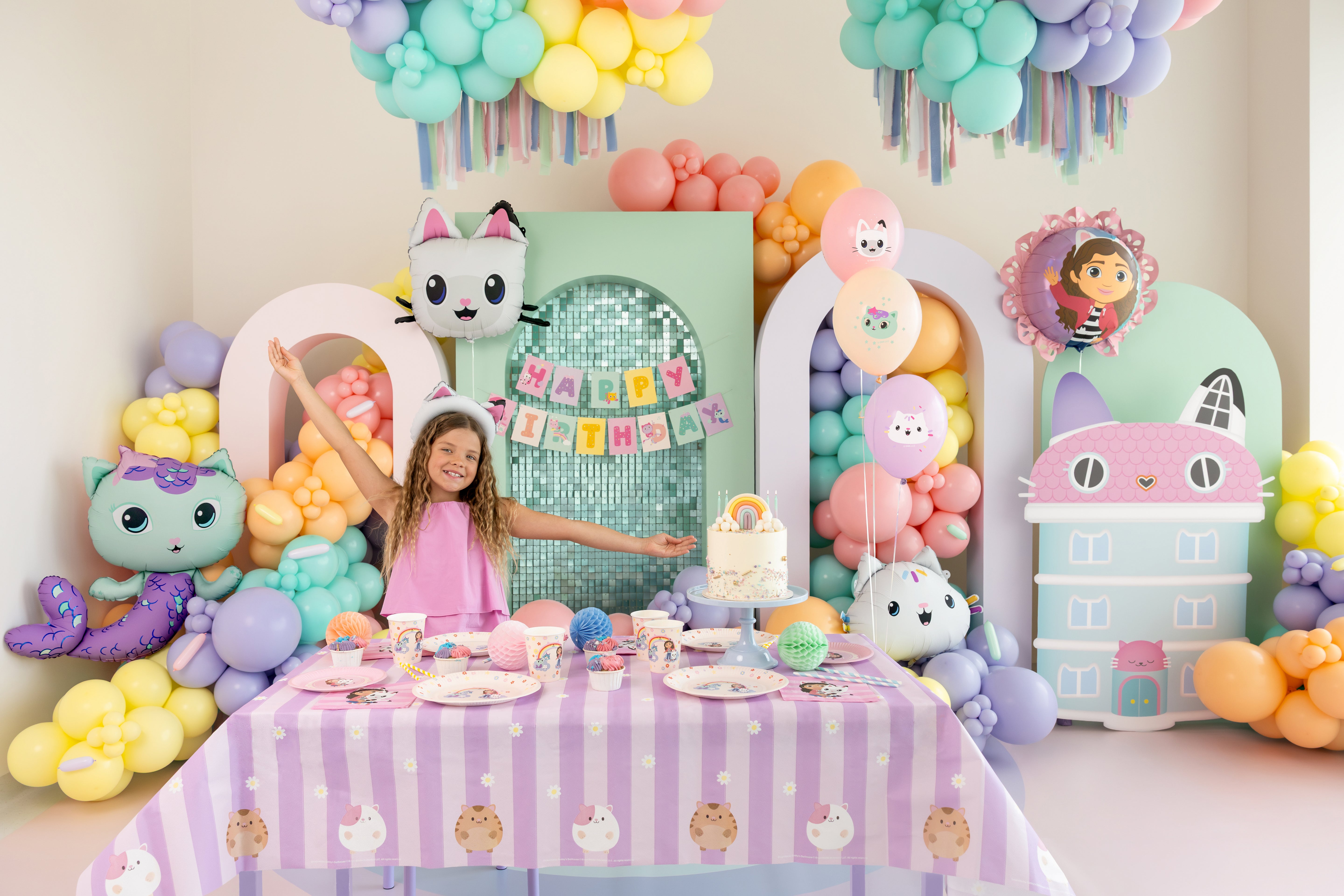 Mercat gabby's dollhouse poppenhuis feest deco decoratie verjaardag ballon folieballon