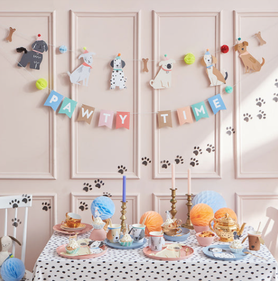 puppy hond bord plate meri meri feest decoratie verjaardag
