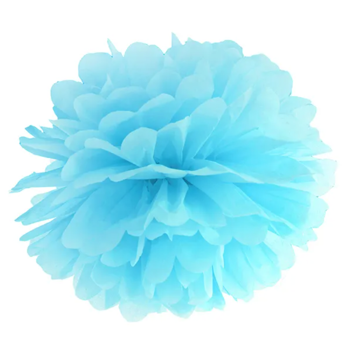 Pompon licht blauw tissuepapier vloeipapier feest decoratie