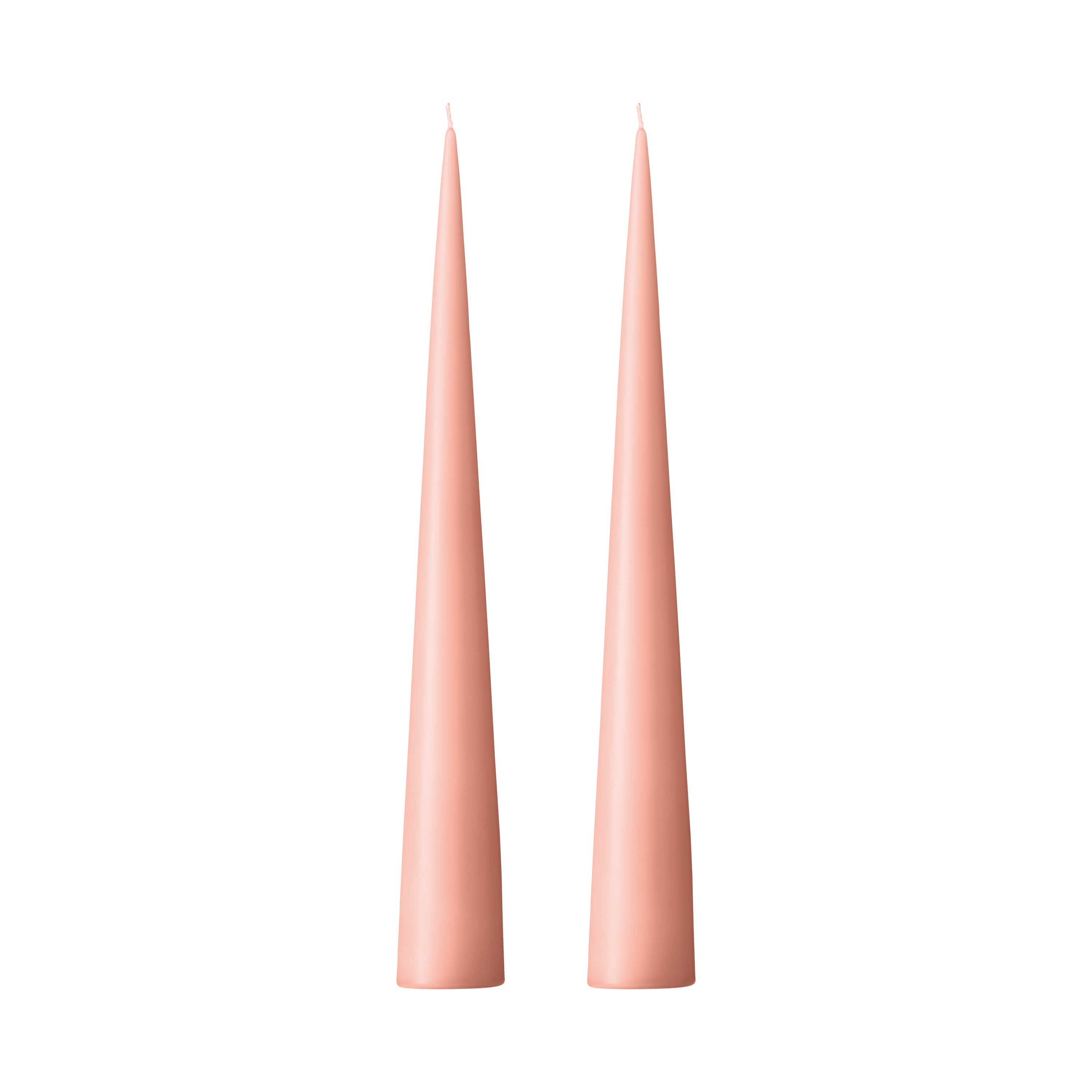 Rosy Caramel 20 cone candle nude bruin beige roze37cm kaars deco decoratie feest verjaardag tafeldeco