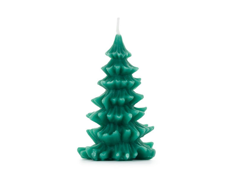 Kerstboom kaars groen - 10cm