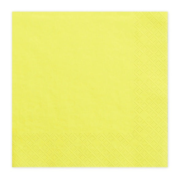 Gele servetten drielaags