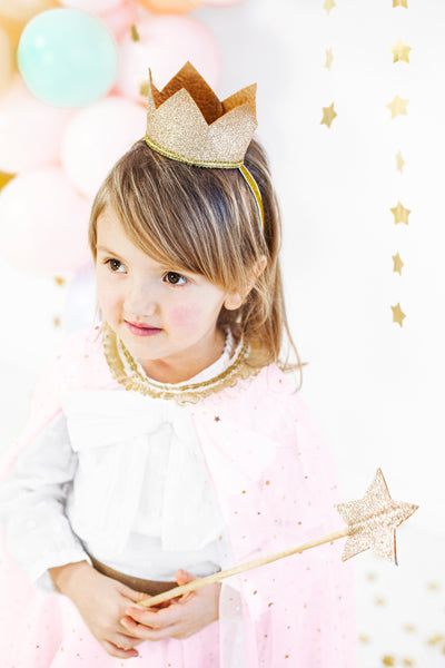 Gouden glitterkroontje