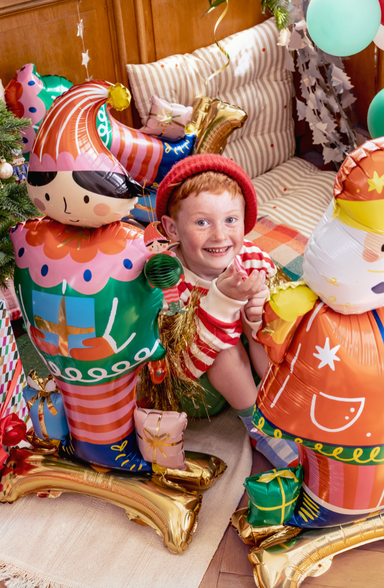 XXL folieballonnen Kerstman en Kerstelf