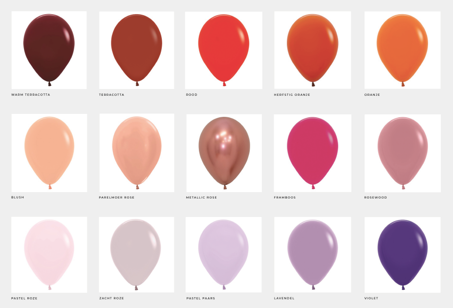ballonslinger ballon ballonnen zelf samengesteld kleurenpallet DIY doe het zelf zelf samenstellen ballonnenboog