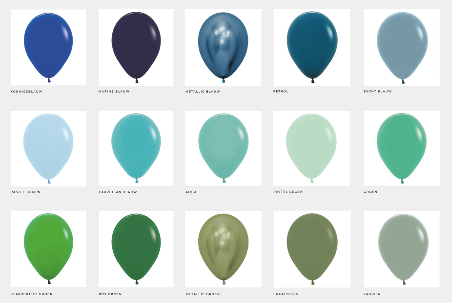 ballonnen ballon kleuren deco decoratie DIY doe het zelf ballonslinger ballonnenboog eigen kleuren kies zelf studio viertien