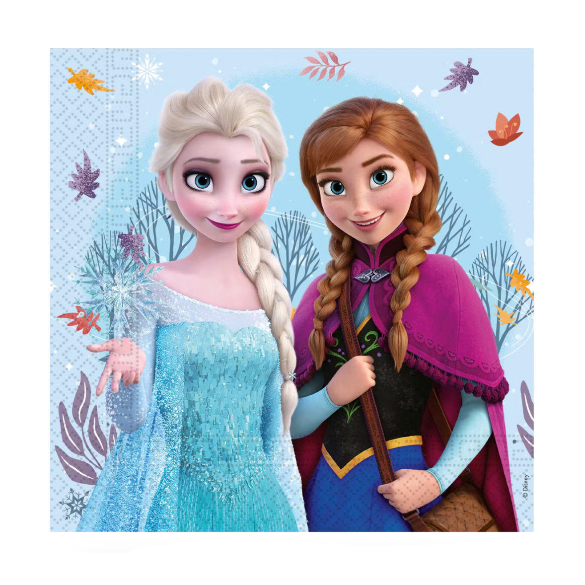 Servetten Elza Anna frozen feest deco decoratie verjaardag roze blauw paars 3