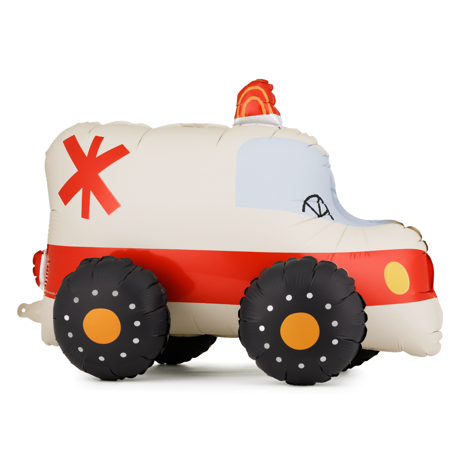 ambulance ziekenwagen folieballon oranje geel zilver zwart ballon decoratie deco feestversiering verjaardag dokter