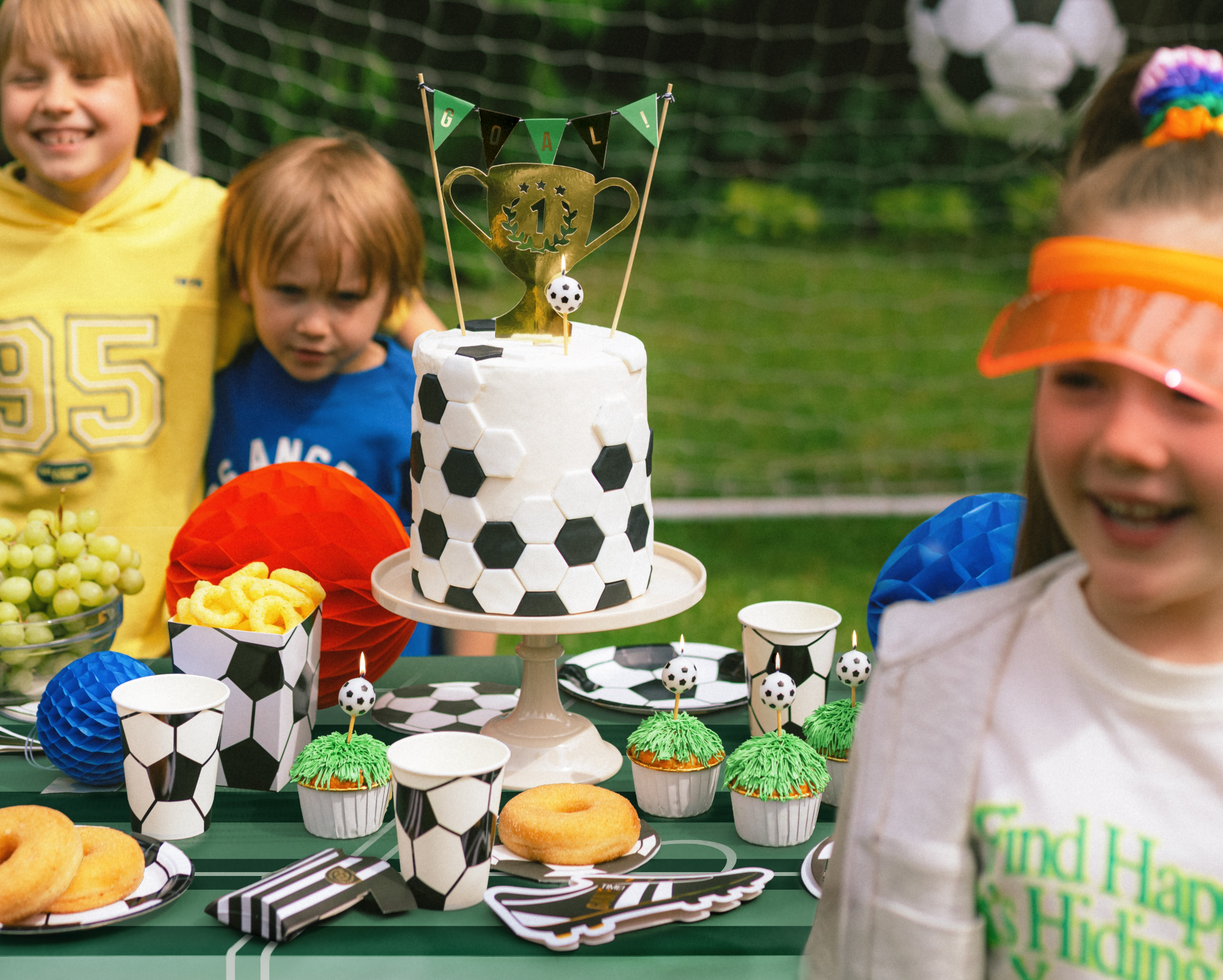 bekers voetbal feestversiering verjaardag deco decoratie