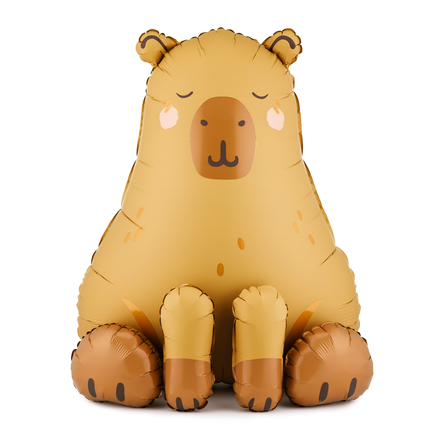 capibera dieren safari moster geel bruin latte feestversiering verjaardag folieballon ballon deco decoratie