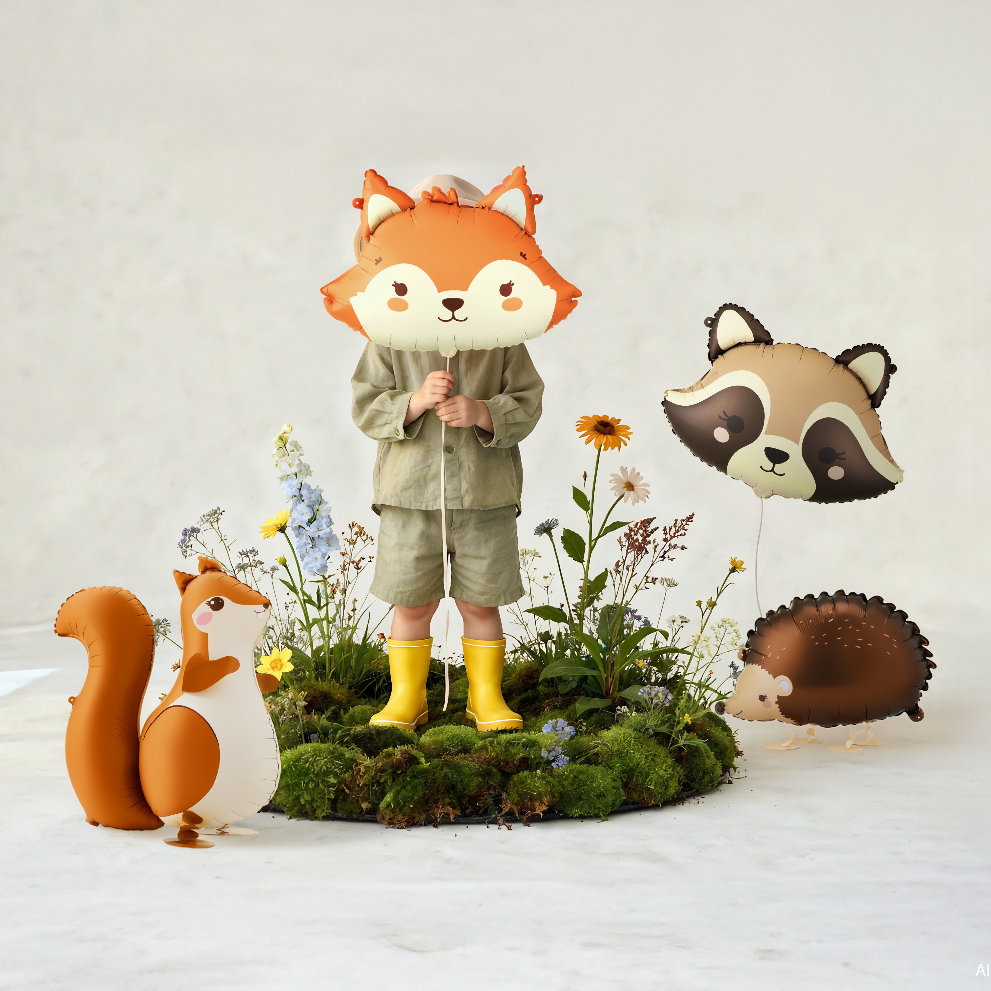 eekhoorn vos das dieren bosdieren woodland folieballon feest ballon verjaardag deco decoratie feestversiering