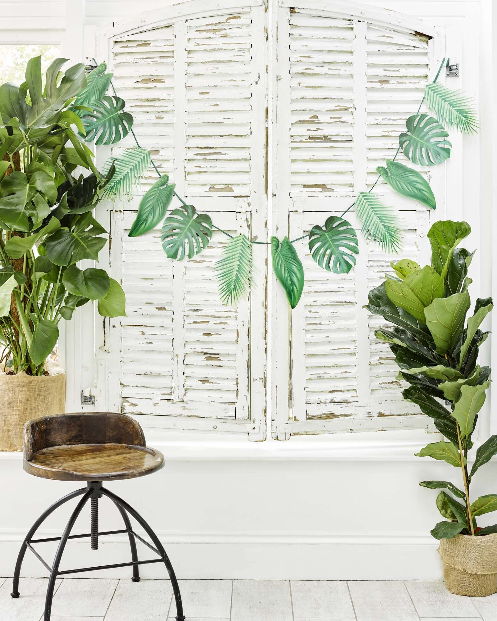 tropische slinger bladeren palm feest decoratie jungle safari
