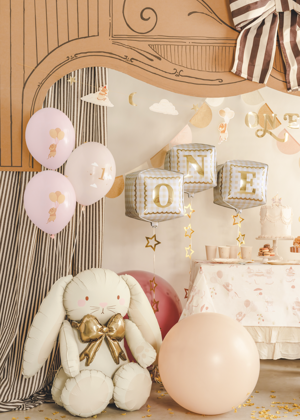 folieballon konijn baby feest deco decoratie verjaardag