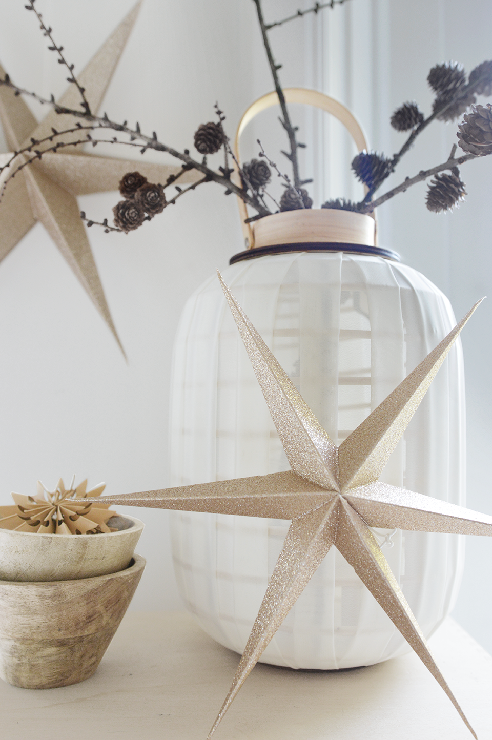 glitter gouden papieren luxe sterren 30cm 40cm deco Kerst
