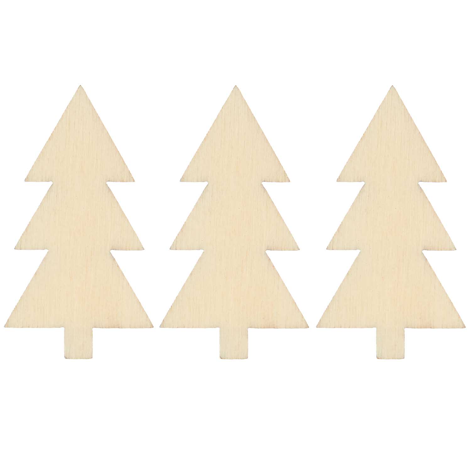 houten confetti kerstbomen