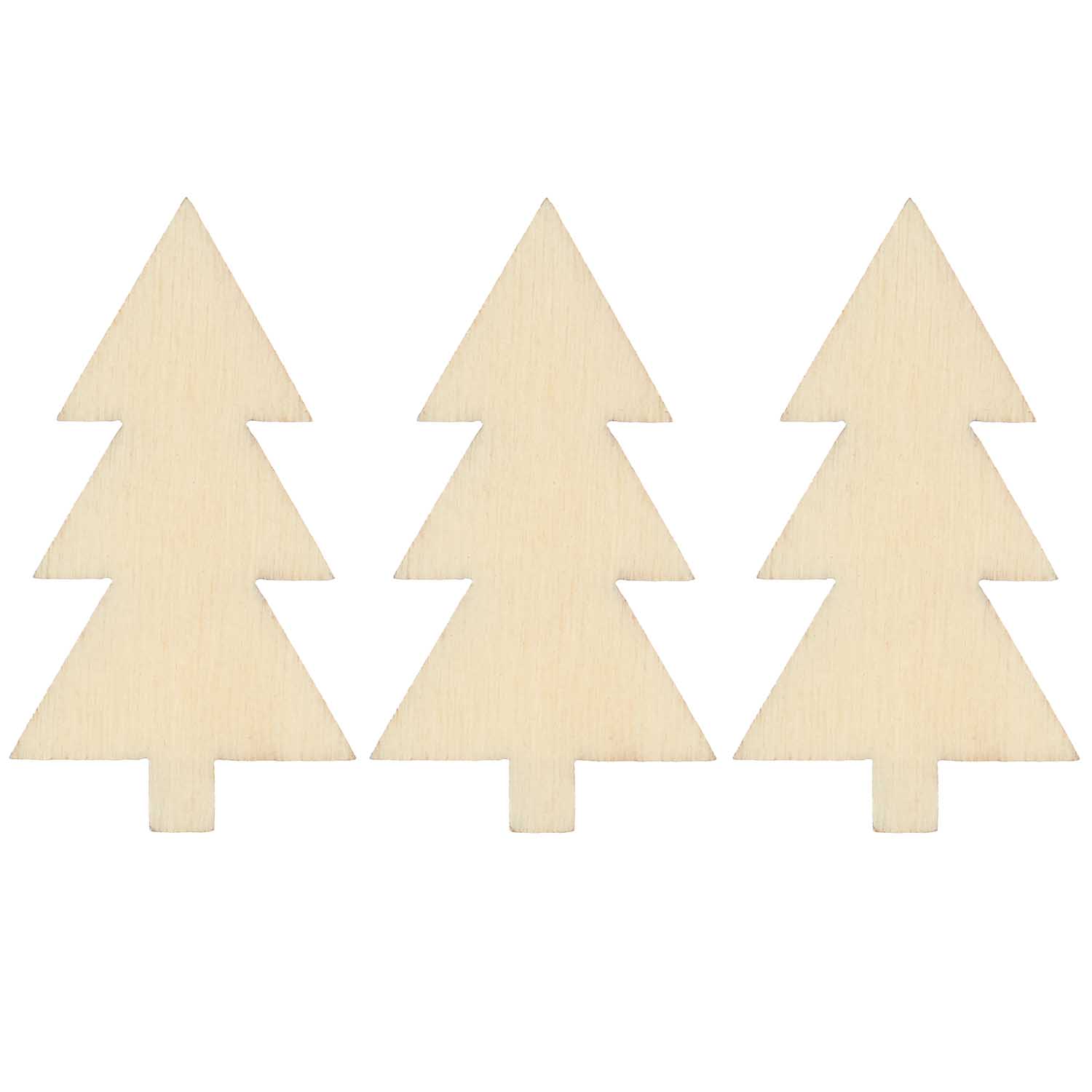 houten confetti kerstbomen