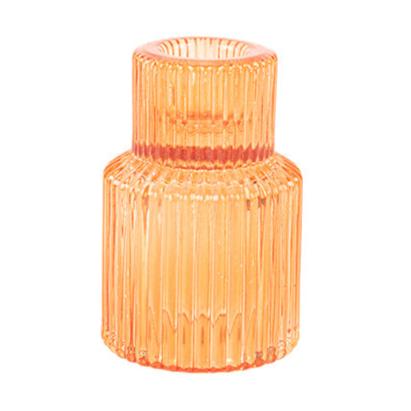 kaarsenhouder kandelaar warm oranje glas