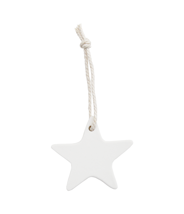 klei ornament ster wit kerstboom kerstbal kerst deco decoratie delight departement