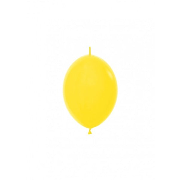 Link ballonnen geel feest deco decoratie verjaardag slinger