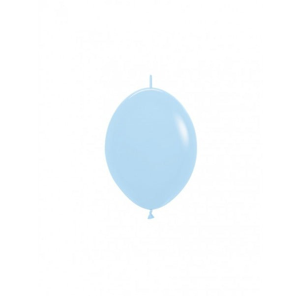 Link ballonnen pastel blauw feest deco decoratie verjaardag slinger