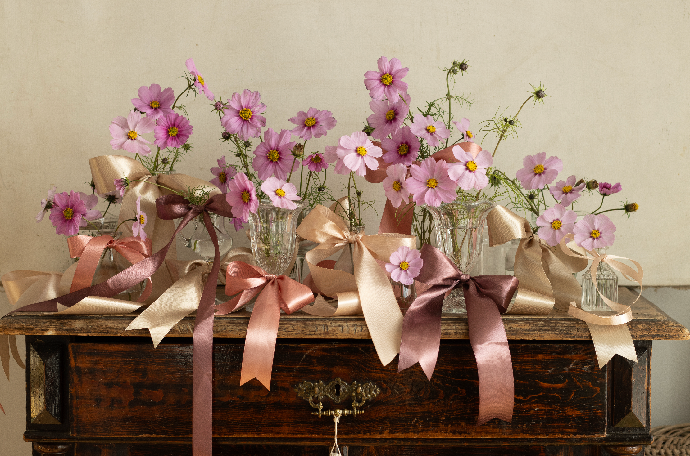 oud roze 3 lint deco decoratie cadeaus inpakken