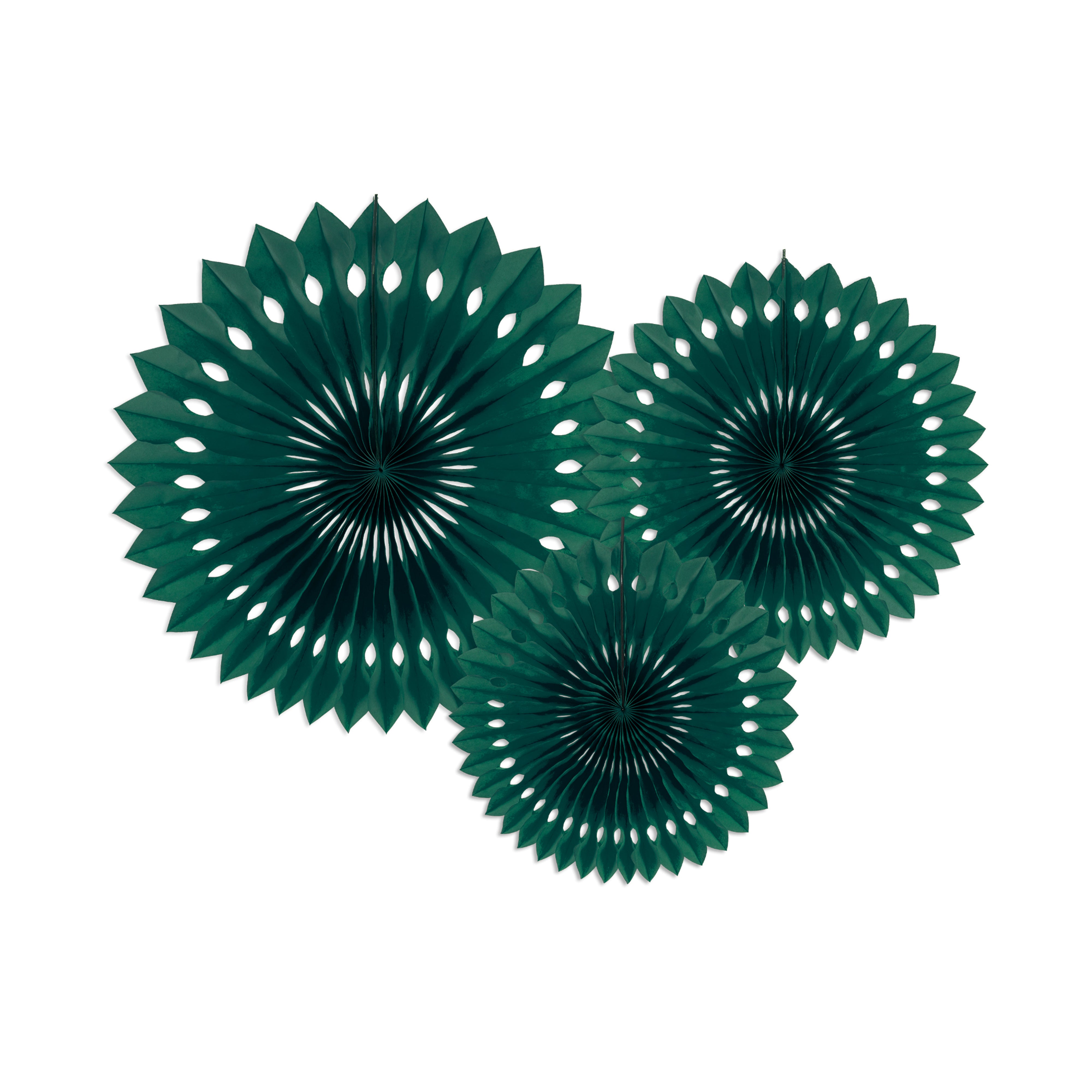 papieren fans donker denne groen feest eco decoratie hangdecoratie verjaardag