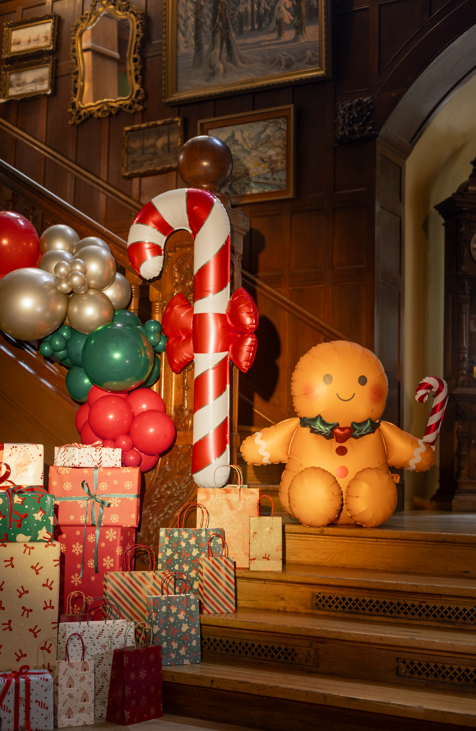 apeperkoeken mannetje gingerbreadman ballon folieballon feest deco decoratie kerst kerstmis 2