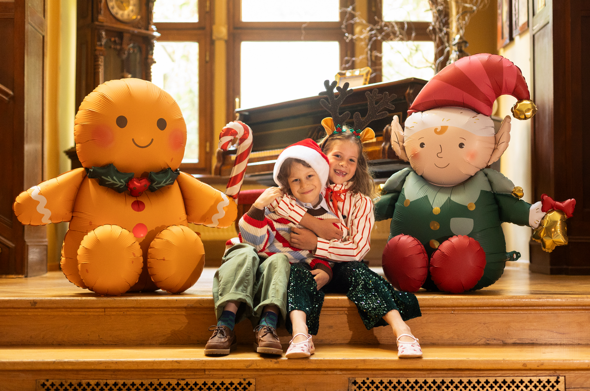 peperkoeken mannetje gingerbreadman ballon folieballon feest deco decoratie kerst kerstmis elfje
