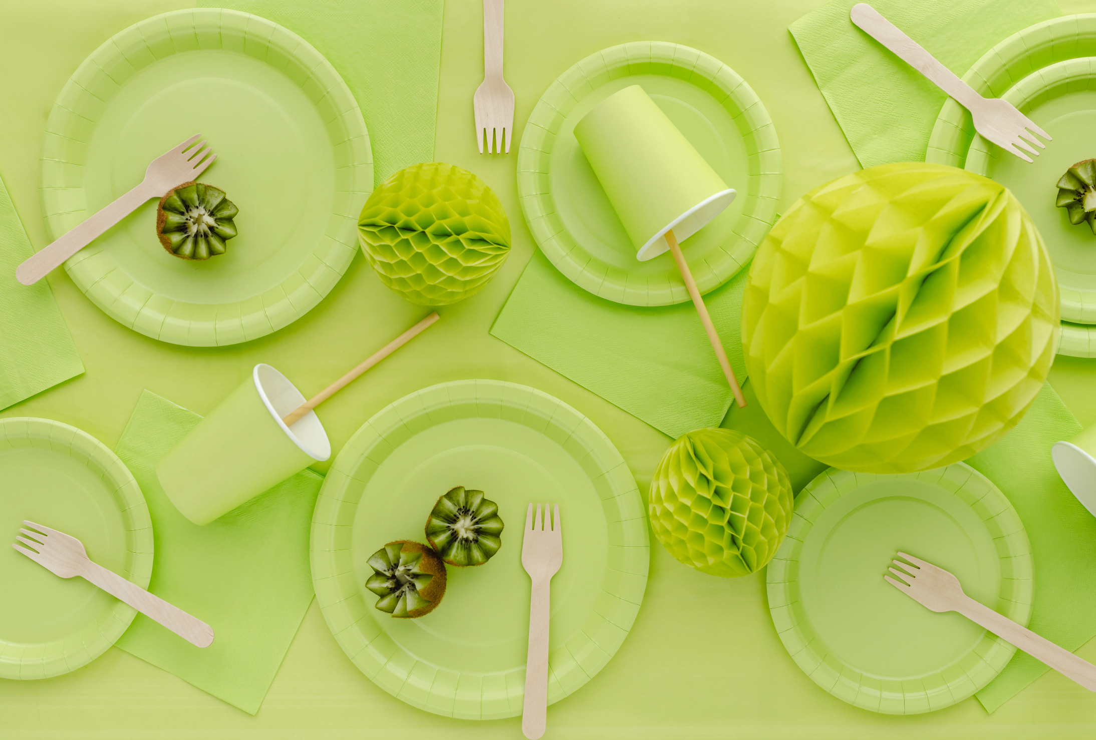 servetten appelgroen feest deco decoratie verjaardag