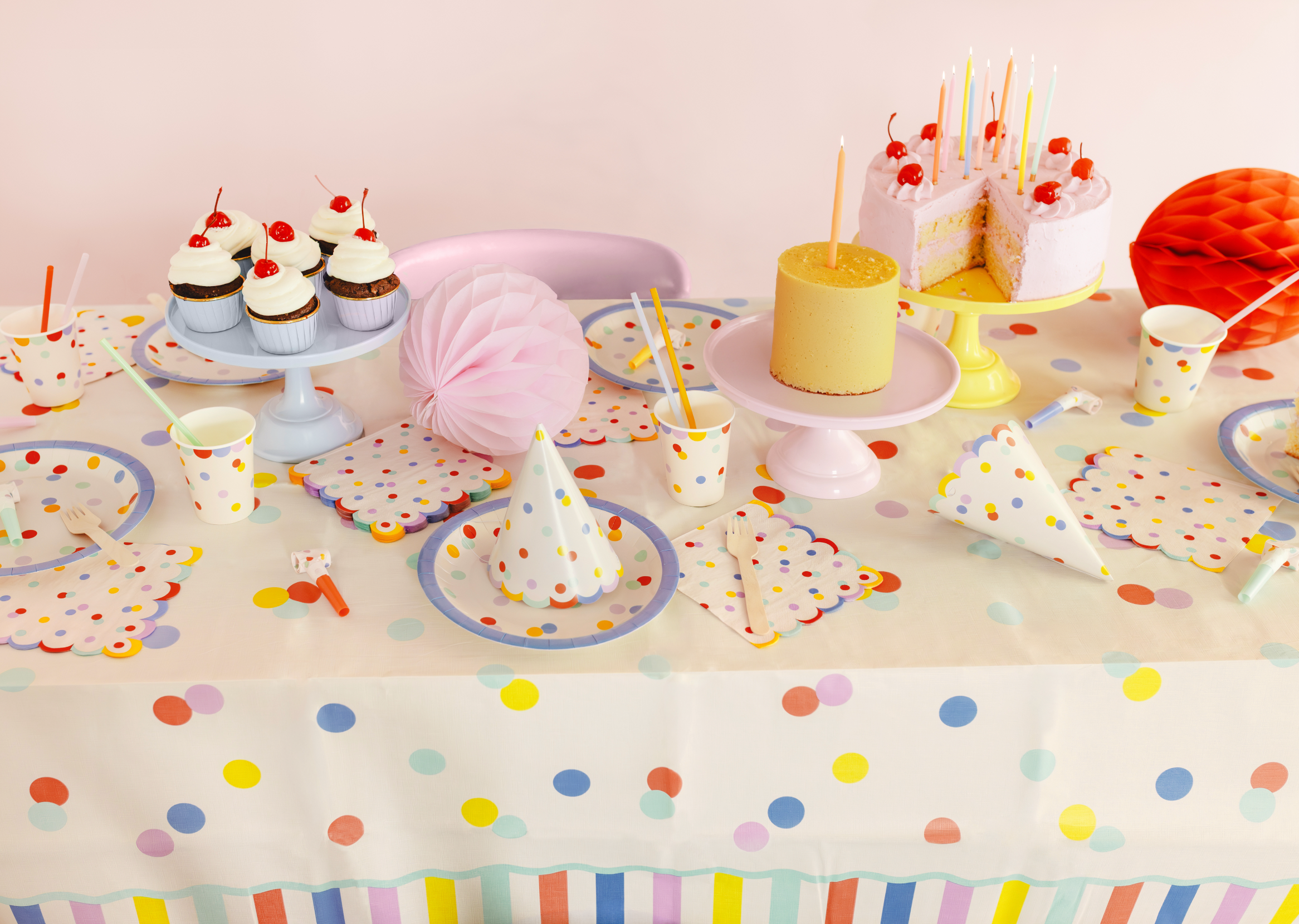 servetten kleurrijk confetti feest deco decoratie verjaardag tafeldeco
