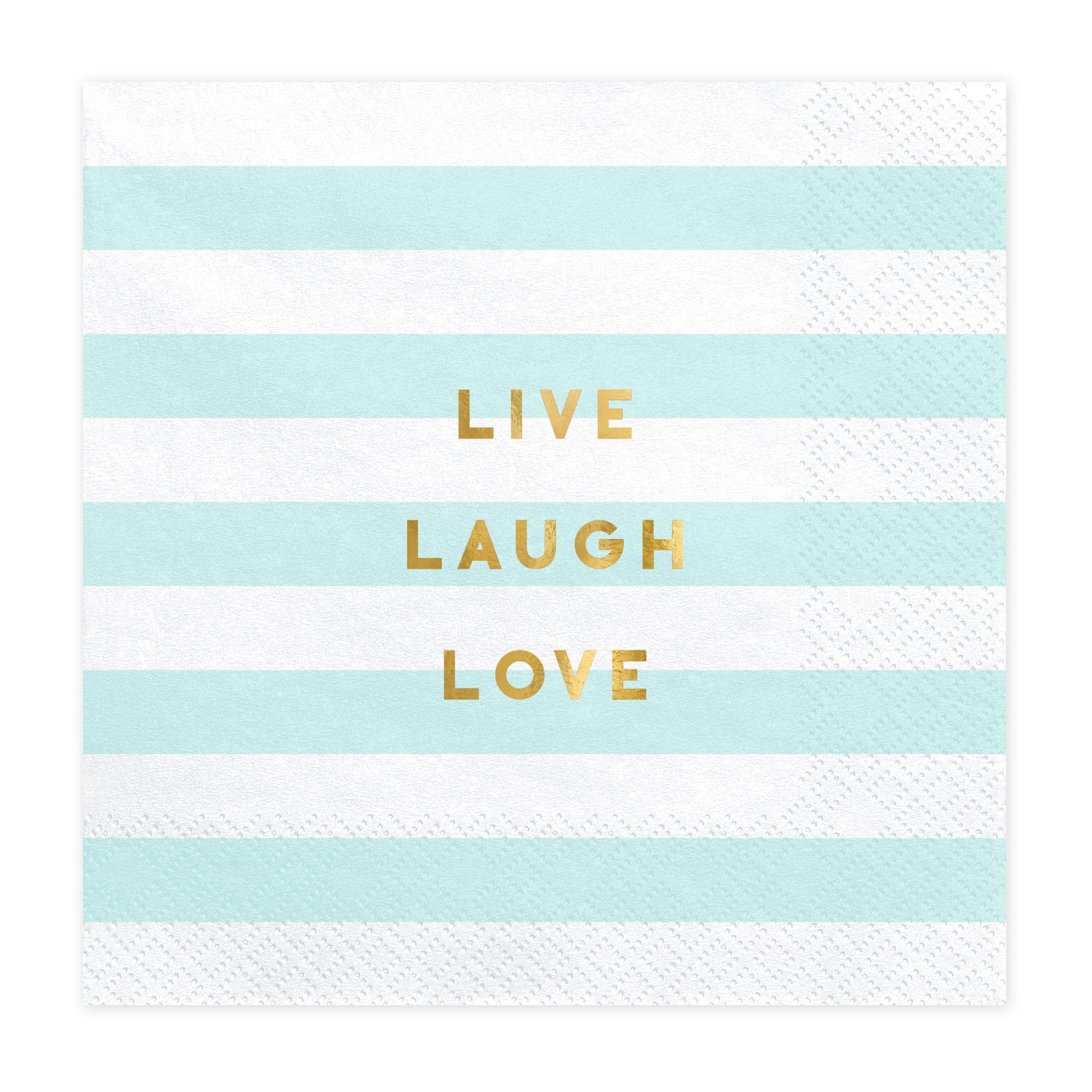 servetten live love laugh wit blauw feest deco decoratie verjaardag