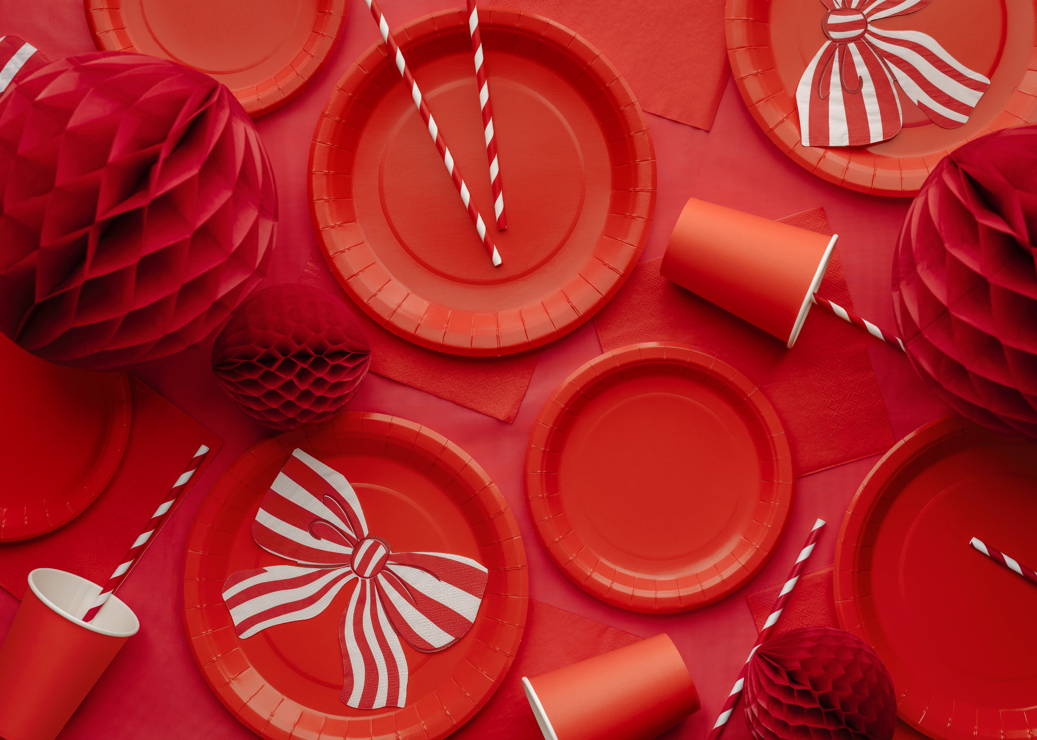 servetten rood feest deco decoratie verjaardag