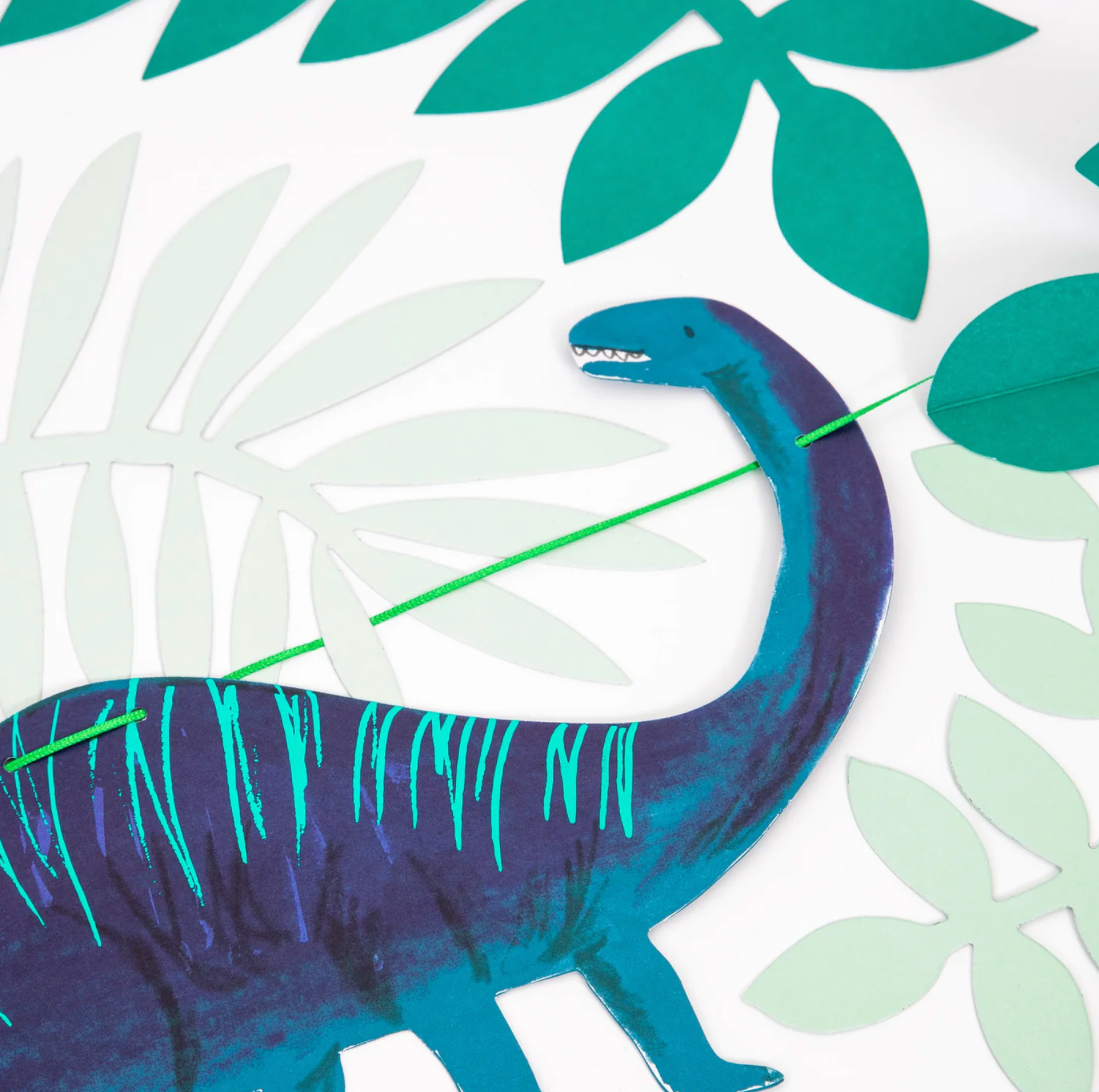 slinger dino feest verjaardag dinosaurus deco decoratie trex veloceraptor triceratops bladeren langnek