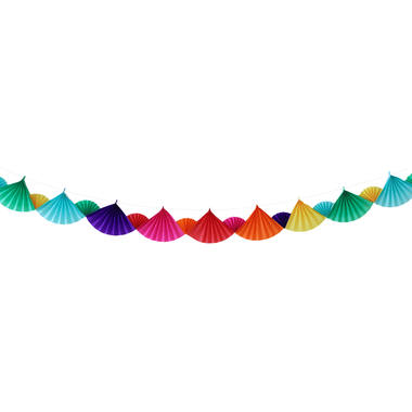 Felgekleurde slinger regenboog feest verjaardag deco decoratie