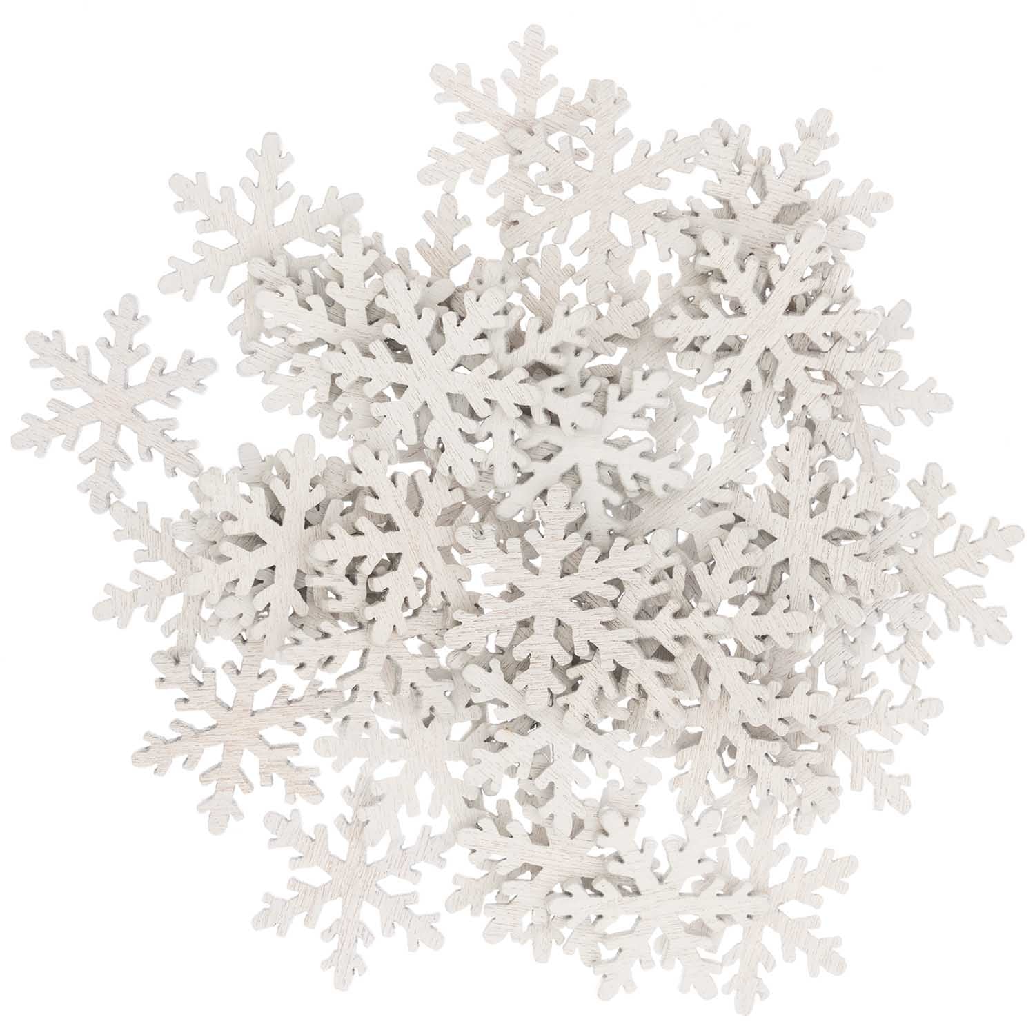 sneeuwvlok confetti hout wit frozen kerst