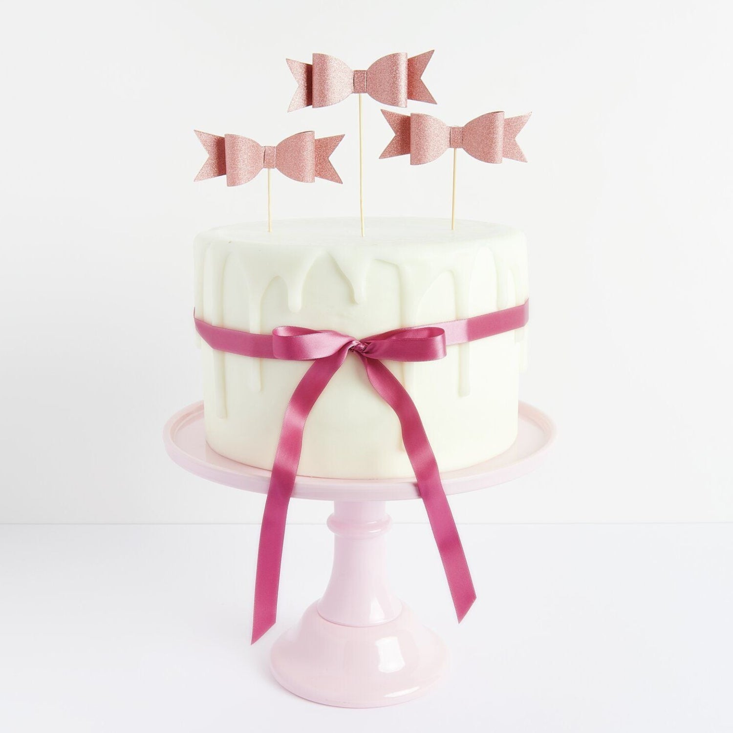 strikken rosé taarttopper cupcake feestversiering verjaardag deco decoratie