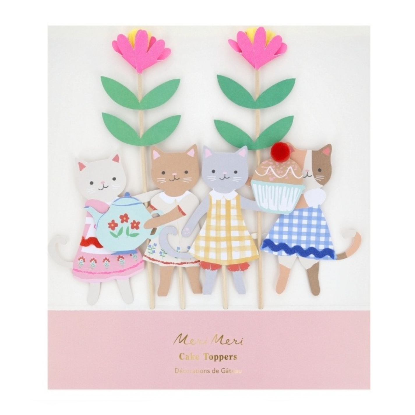 taarttoppers kat poes feest deco decoratie verjaardag meri meri