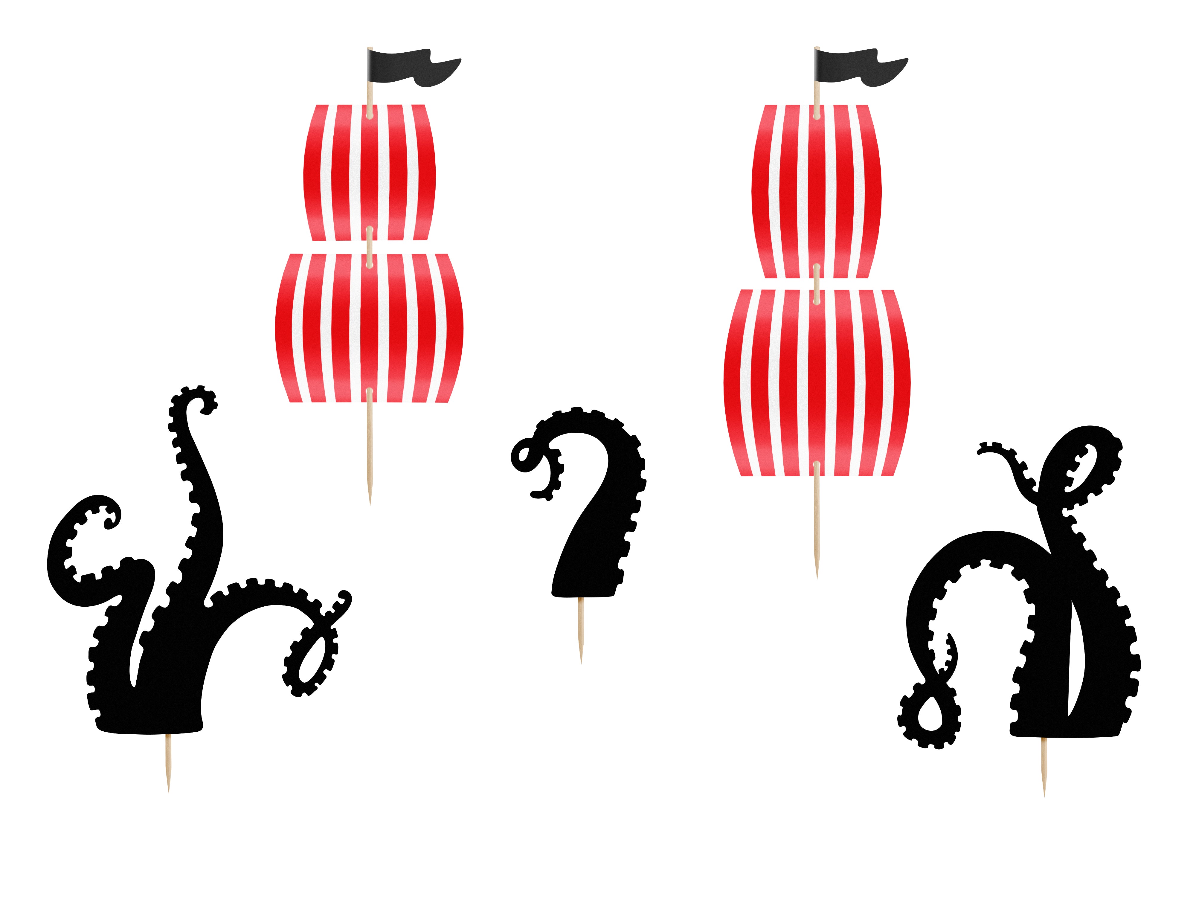 taarttoppers piraten piraat feestversiering verjaardag deco decoratie