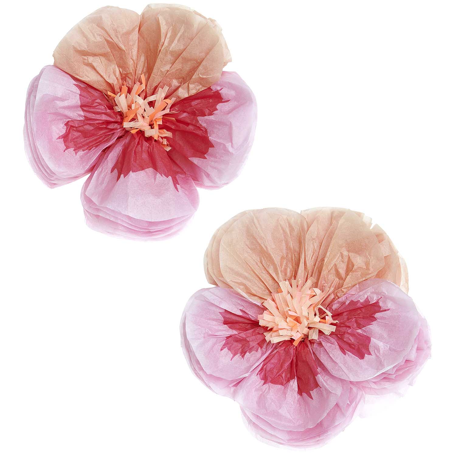 Tissue papieren bloemen roze viooltjes deco decoratie feest verjaardag lentefeest communie zomer lente