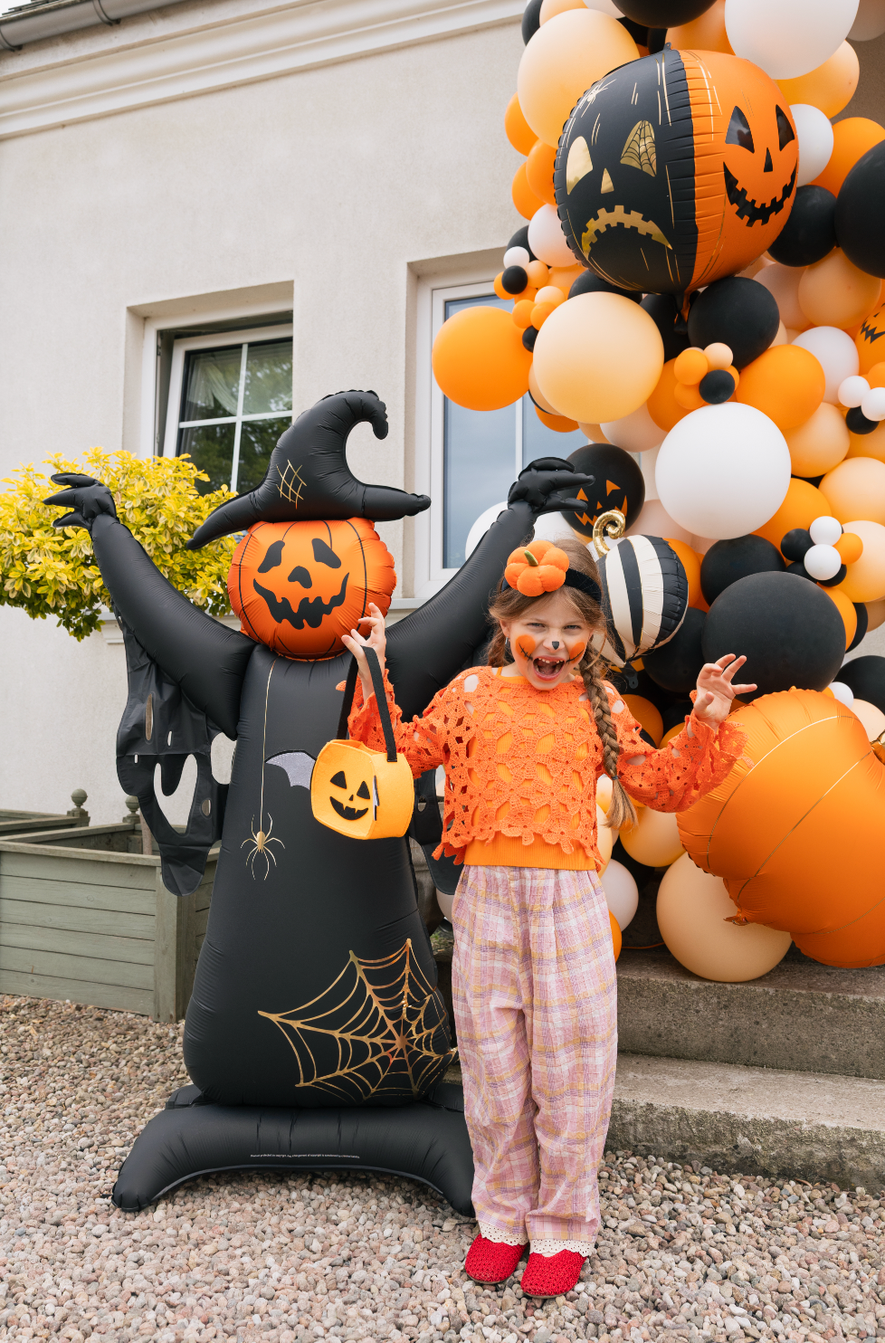 vogelverschrikker halloween XXL folieballon popoen schrikken feest deco decoratie