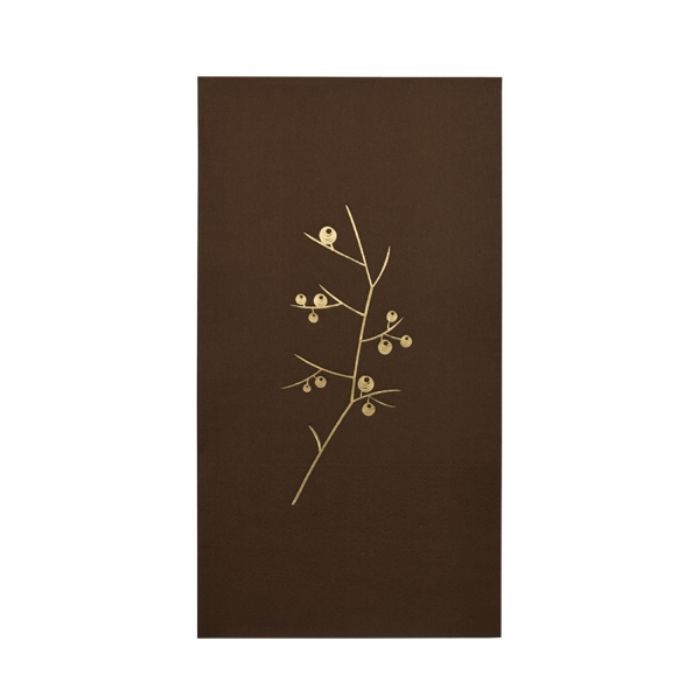Bruine servetten kerst herfst gouden foliedruk delight departement