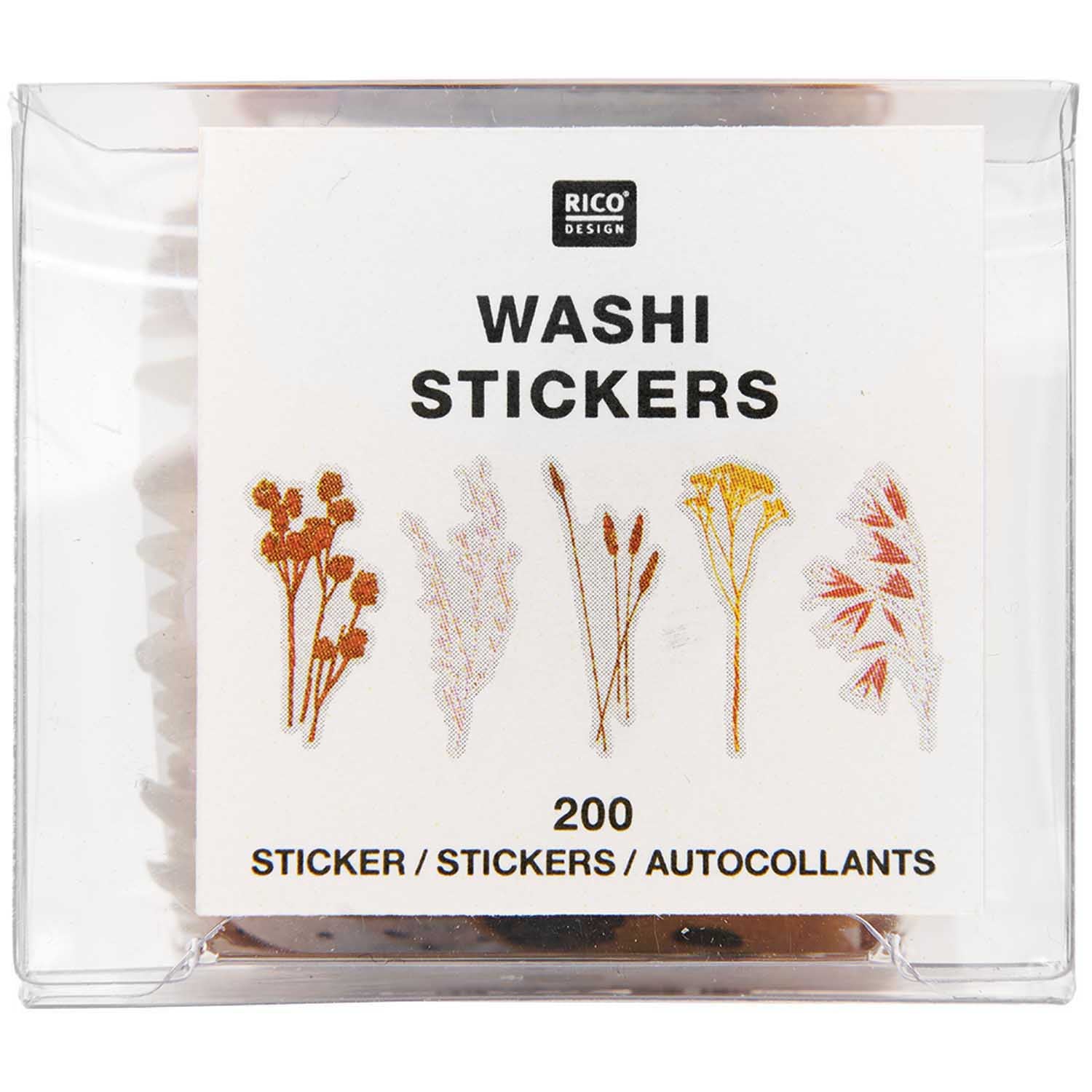 Bloemen selectie stickers washi tape (+-2cm)