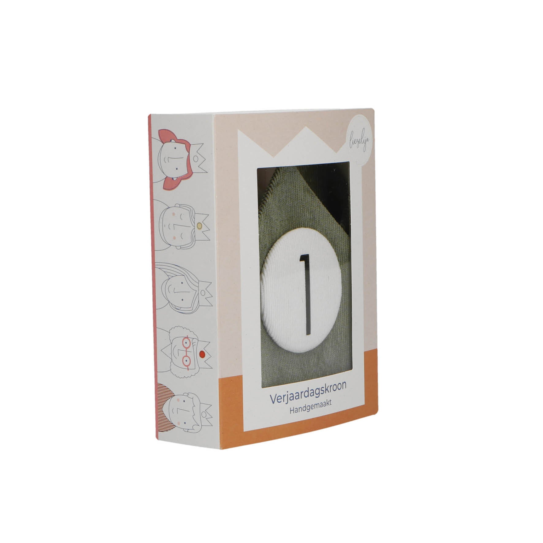 Verjaardagskroon 'Polly' - Khaki / Mos groen / Olijf