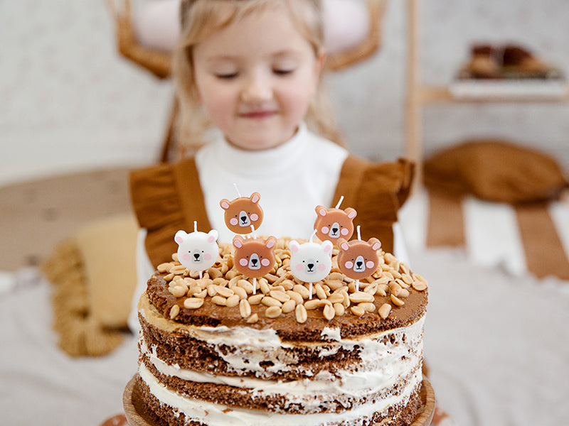 Beren kaarsjes taart verjaardag dieren