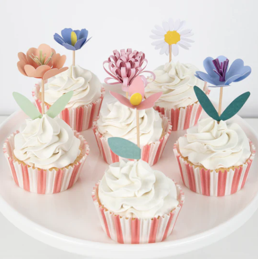 Cupcake kit bloementuin bloemen feest decoratie taart feest