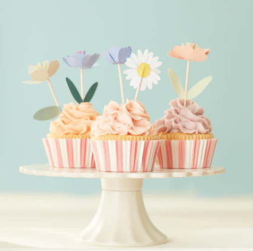 Cupcake kit bloementuin bloemen feest decoratie taart feest